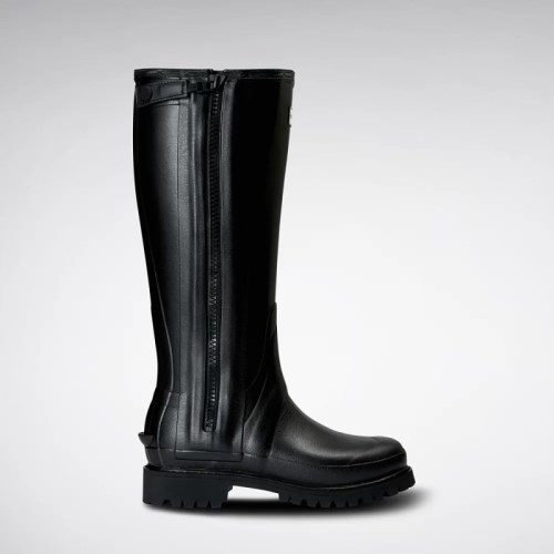 Hunter Balmoral Full Rubber Zip Tall Rain Boots For Womens - NZ G5132